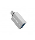 Переходник Borofone BV2 USB2.0(F) &gt, Micro(M), Silver, Blister