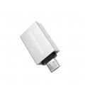 Переходник Borofone BV2 USB2.0(F) &gt, Micro(M), Silver, Blister