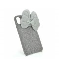 Накладка Пушистая Бантик iPhone 7 Plus/8 Plus gray