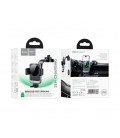 Автодержатель HOCO HW14+ Wireless Charging 15W, крепление на торпеду, зажим 55-90мм, Black, Box