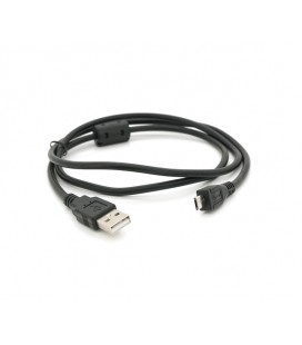 Кабель USB 2.0 (AM/Miсro 5 pin) 1,0м, 1 ферит, черный, ОЕМ, Q250