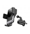 Автодержатель HOCO HW13+ Wireless Charging 15W, крепление на решетку, зажим 50-90мм, Black, Box