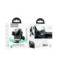 Автодержатель HOCO HW13+ Wireless Charging 15W, крепление на решетку, зажим 50-90мм, Black, Box