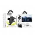 Автодержатель HOCO HW10+ Wireless Charging 15W, крепление на решетку, зажим 50-90мм, Black, Box
