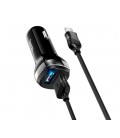 Набор АЗУ 12-24V HOCO Z40 + кабель Micro, 2xUSB, 2.4A, кабель 1м, Black, Box
