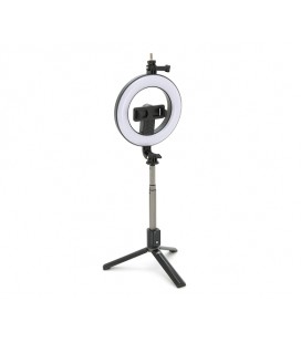 Монопод-тринога XO-SS12+ кольцевая лампа 20см, 22-95см, Black, Box