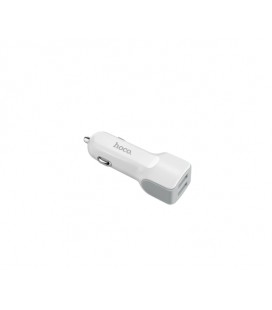 АЗУ 12-24V HOCO Z23, 2xUSB, 12W, White, Box
