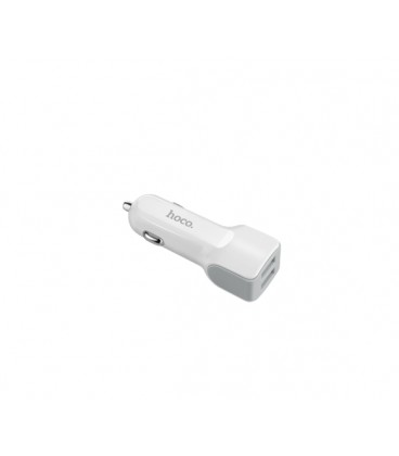 АЗУ 12-24V HOCO Z23, 2xUSB, 12W, White, Box