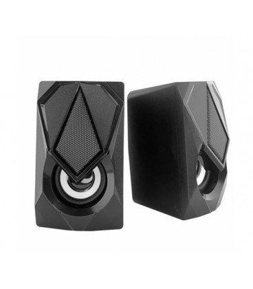 Колонки 2.0 Hotmai A130L USB+3.5mm, 2x3W, 20Hz- 18KHz, с регулятором громкости, Black, BOX, Q24