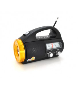 Радиоприемник GOLON RX-710BT, FM радио, Входы microSD, USB, AUX, корпус пластмасс, Black, BOX