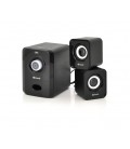 Колонки 2.1 Kisonli U-2900BT, для ПК и ноутбука, USB + 3.5mm, 5W+2x3W, 20Hz- 20KHz, с сабвуфером, bluetooth, Black, BOX, Q40