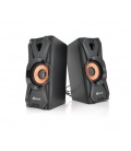 Колонки 2.0 Kisonli U-9003, для ПК и ноутбука, USB + 3.5mm, 2x3W, 20Hz- 20KHz, Black, BOX, Q40