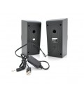Колонки 2.0 Kisonli U-9003, для ПК и ноутбука, USB + 3.5mm, 2x3W, 20Hz- 20KHz, Black, BOX, Q40