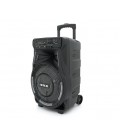 Мощная акустическая система с подсветкой ZXX-7373, 400W, Проводной микрофон, встроенный аккум 12В 7А, питание 220в, Black, Box