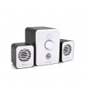 Колонки Kisonli U-3000BT, 5W+2x3W, USB/TF/BT/FM/AUX, с сабвуфером, DC: 5V, White, BOX, Q40