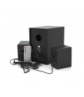 Колонки Kisonli U-2700BT, 5W+2x3W, USB/TF/BT/FM/AUX, с сабвуфером, DC: 5V, Black, BOX, Q16