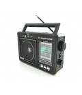 Радиоприемник GOLON RX99UAR, 5W, AM/FM радио, Входы SD, USB, питание от 220+АКБ+4*LR20, корпус пластмасс, Black, BOX
