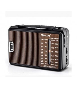 Радиоприемник GOLON RX-608, LED, 2x3W, FM радио, корпус пластмасс, Black, BOX