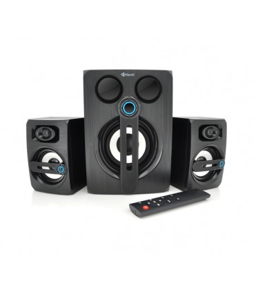 Колонки 2.1 Kisonli TM-9000A, для ПК и ноутбука, питание 220V + jack 3.5mm, 5W+2x3W, 20Hz- 20KHz, с сабвуфером, bluetooth, Black