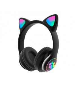 Беспроводные Bluetooth наушники Cat Ear YR-28M Led, Black