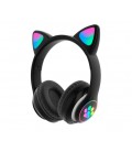 Беспроводные Bluetooth наушники Cat Ear YR-28M Led, Black
