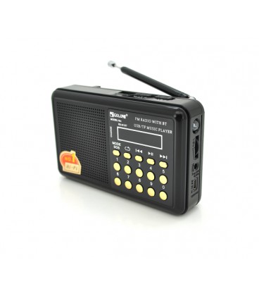Радиоприемник GOLON RX60BT, LED, 3W, AM/FM радио, Входы microSD, USB, питание от USB кабеля+3*АА(в комплект не входит), корпус п