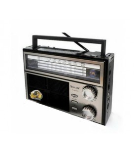 Радиоприемник GOLON RX-626S SOLAR, 3W, FM радио, Входы microSD, USB, AUX, корпус паласмасс, Black, BOX