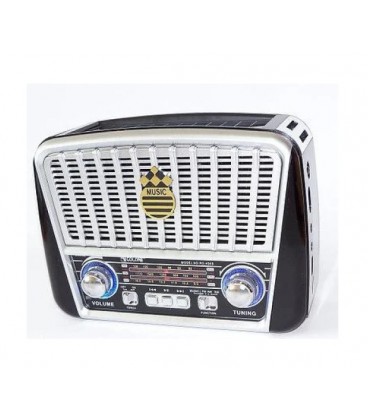 Радиоприемник GOLON RX-456S, LED, 3W, FM радио, Входы microSD, USB, AUX, корпус пластмасс, Black/Red, BOX