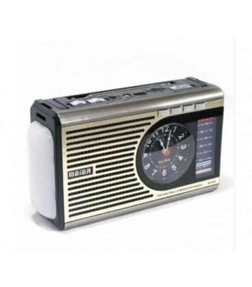 Радиоприемник GOLON M-U41, LED, 3W, FM радио, Входы microSD, USB, AUX, корпус пластмасс, Brown, BOX