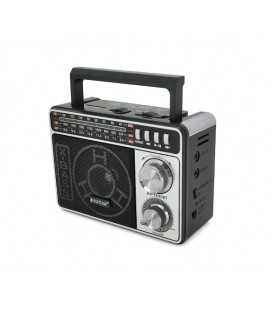 Радио с фонариком Knstar KN-1030BT, FM/AM/SW радио, Входы: SDMMC, USB, Mix color, Box