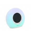 Колонка Kisonli Q6B Bluetooth 5.0, 1х5W, 3600mAh, USB/TF/FM/BT/LED/Clock/RGB Light, DC: 5V/1A, BOX, Silver, Q30