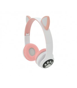 Беспроводные Bluetooth наушники Cat Ear VZV-23M Led, Pink
