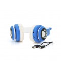 Беспроводные Bluetooth наушники Cat Ear VZV-23M Led, Blue