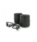 Колонки 2.0 Kisonli A-909 для ПК и ноутбука, USB + 3.5mm, 2x3W, 20Hz- 20KHz, 190х95х110mm, black