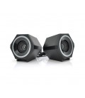 Колонки 2.0 Kisonli L-6060 для ПК и ноутбука, USB + 3.5mm, 2x3W, 20Hz- 20KHz, с подсветкой RGB, Black, BOX, Q24