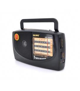 Радиоприемник KIPO KB-308, FM радио, AUX, корпус пластмасс, Black, BOX