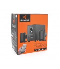 Колонки Kisonli TM-6000U, 5W+2x3W, USB/TF/BT/FM/AUX/LED light, с сабвуфером, DC: 5V, Black, BOX, Q8