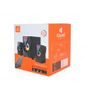 Колонки Kisonli TM-4000U, 8W+2x4W, USB/TF/BT/FM/AUX/LED light, с сабвуфером, DC: 5V, Black, BOX, Q8