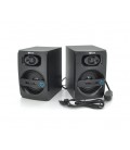 Колонки 2.0 Kisonli T-010 для ПК и ноутбука, USB + 3.5mm, 2x3W, 20Hz- 20KHz, Black, BOX, Q30