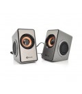 Колонки 2.0 Kisonli T-007 для ПК и ноутбука, USB + 3.5mm, 2x3W, 20Hz- 20KHz, Gray, BOX, Q40