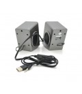 Колонки 2.0 Kisonli T-007 для ПК и ноутбука, USB + 3.5mm, 2x3W, 20Hz- 20KHz, Gray, BOX, Q40