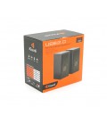 Колонки 2.0 Kisonli T-002A для ПК и ноутбука, USB + 3.5mm, 2x3W, 20Hz- 18KHz, Black, BOX, Q30