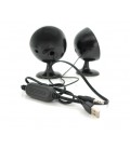 Колонки 2.0 Kisonli S-888 для ПК и ноутбука, USB + 3.5mm, 2x3W, 20Hz- 20KHz, Black, BOX, Q60
