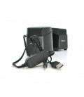 Колонки 2.0 Kisonli K500, для ПК и ноутбука, USB + 3.5mm, 2x3.5W, 20Hz- 20KHz, Black, BOX, Q50
