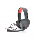 Наушники проводные с подсветкой Jedel GH-233, с микрофоном и регулировкой громкости, Black/Red, Box