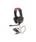 Наушники проводные с подсветкой Jedel GH-233, с микрофоном и регулировкой громкости, Black/Red, Box