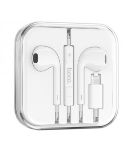 Наушники проводные HOCO M111, разъем Lighting, 1.2m, White, Box