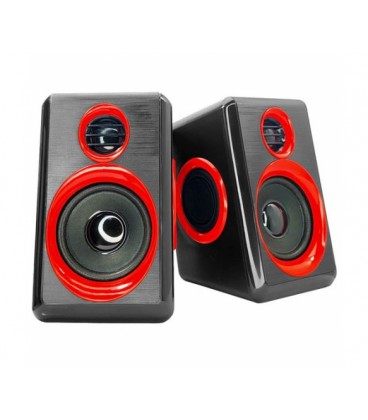 Колонки 2.0 Hotmai FT-165 USB+3.5mm, 2x3W, 20Hz- 18KHz, с регулятором громкости, Black, BOX, Q24