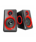 Колонки 2.0 Hotmai FT-165 USB+3.5mm, 2x3W, 20Hz- 18KHz, с регулятором громкости, Black, BOX, Q24