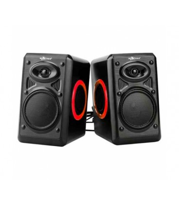 Колонки 2.0 Hotmai HT-163 USB+3.5mm, 2x3W, 20Hz- 18KHz, с регулятором громкости, Black, BOX, Q24